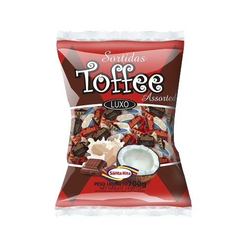 BALA TOFFE SORTIDA 500g SANTA RITA CX C/22