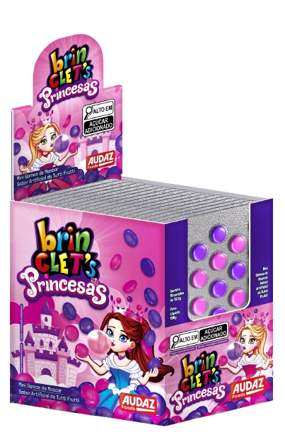 BRINCLETS CARTELA PRINCESAS C/15X13,2G UNIAO ALIMENTOS CX C/12