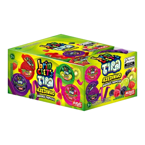 BRINCLETS TIRA AZEDINHO TROPICAL DP C/24X15G UNIAO ALIMENTOS CX C/15