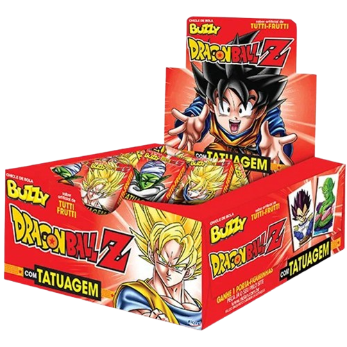 CHICLE BUZZY DRAGON BALL TATTOO TUTTI-FRUTTI DP C/90X4G RICLAN CX C/20