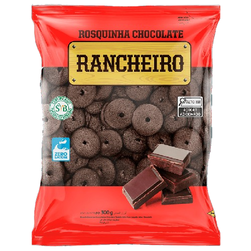 ROSQUINHA CHOCOLATE 300G RANCHEIRO CX C/30