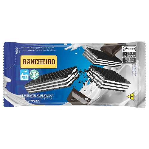 BISCOITO WAFER BAUNILHA 40X78G  RANCHEIRO