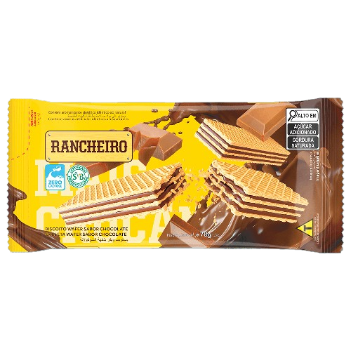 BISCOITO WAFER CHOCOLATE 40X78G RANCHEIRO