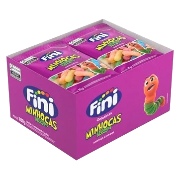 BALA DE GELATINA MINHOCA CITRICA 12X15G FINI CX C/24