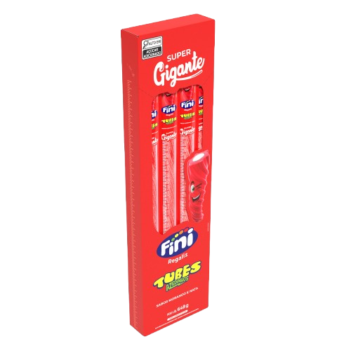 BALA TUBES GIGANTE MORANGO CITRICO 24X27G FINI CX C/6