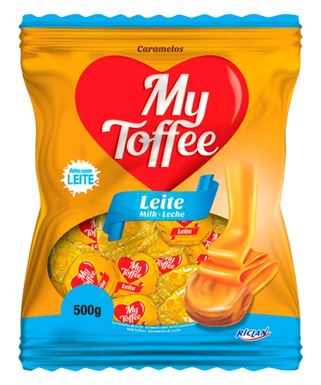 BALA MY TOFFEE LEITE 500G  RICLAN CX C/14