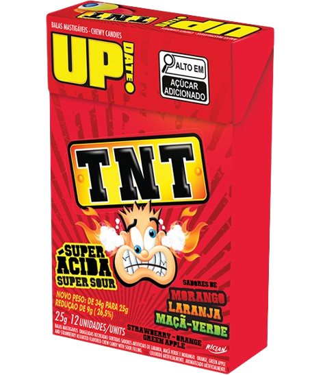 CONFEITO MASTIGAVEL UP TNT SORTIDA DP C/12x25G RICLAN CX C/12