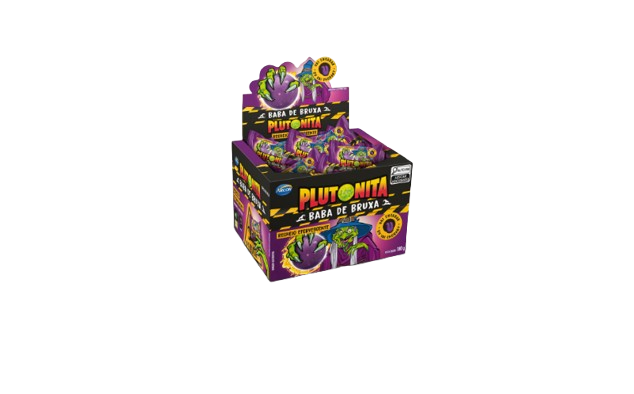 CHICLE PLUTONITA BABA DE BRUXA 180G DP C/40 ARCOR CX C/12
