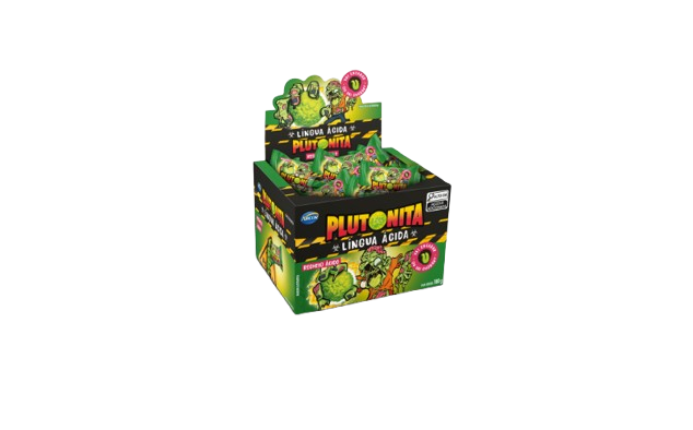 CHICLE PLUTONITA MORDIDA DE ZUMBI 180G DP C/40 ARCOR CX C/12