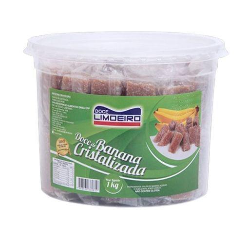 DOCE POTE BANANA 1KG CRISTALIZADO LIMOEIRO CX C/12