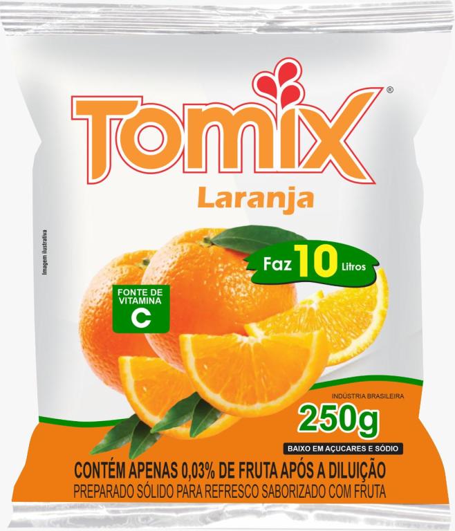 REFRESCO PO LARANJA CX 10X250GR TOMIX