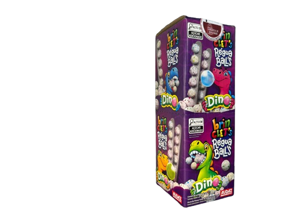 BRINCLETS REGUA BALLS DINO DP C/20UNx20G  UNIAO ALIMENTOS
