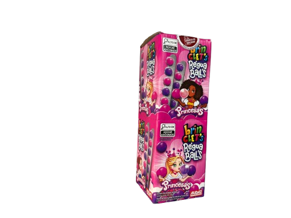 BRINCLETS REGUA BALLS PRINCESAS DP C/20UNx20G  UNIAO ALIMENTOS