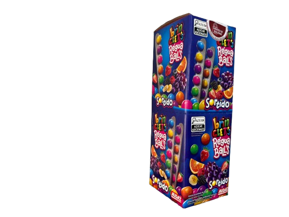 BRINCLETS REGUA BALLS SORTIDOS DP C/20UNx20G  UNIAO ALIMENTOS