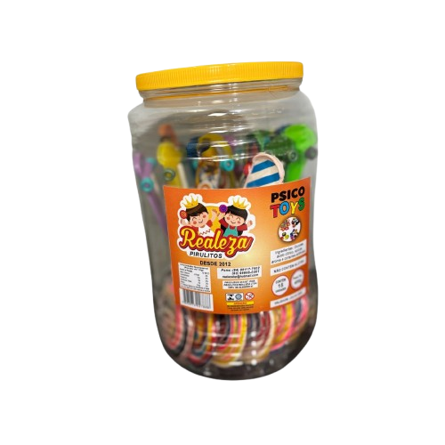 PIRULITO POTE ROSCAO PSICO TOYS SKATE 400G C/15UND REALEZA