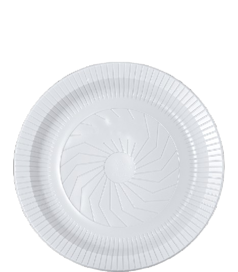 PRATO RASO DESCARTAVEL 23CM CX C/ 25PCTx10UN CRISTALCOPO