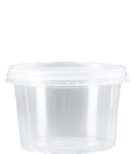 KIT PP POTE/TAMPA REDONDO 500ML TRANSPARENTE CX C/12PCTx25UND CRISTALCOPO