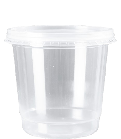 KIT PP POTE/TAMPA REDONDO 750ML TRANSPARENTE CX C/10PCTx25UND CRISTALCOPO