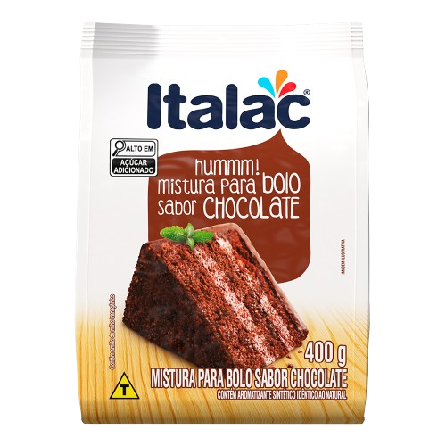 MISTURA PARA BOLO SABOR CHOCOLATE 400G ITALAC CX C/12
