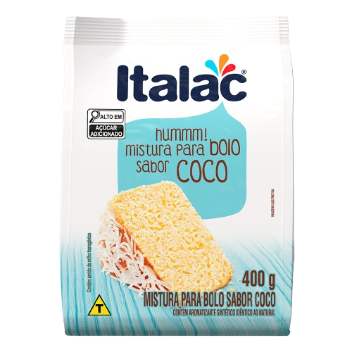 MISTURA PARA BOLO SABOR COCO 400G ITALAC CX C/12