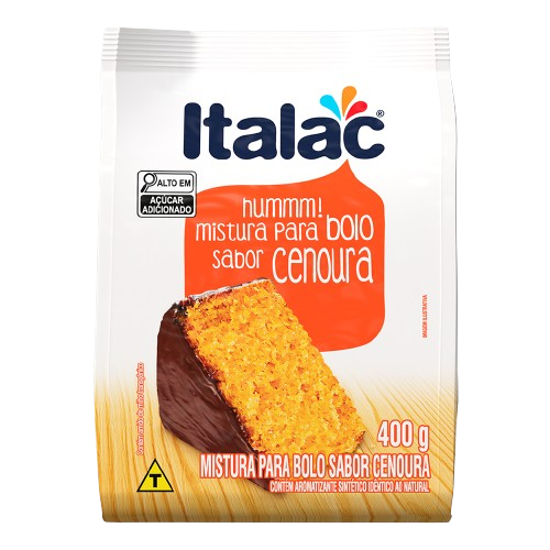 MISTURA PARA BOLO SABOR CENOURA 400G ITALAC CX C/12