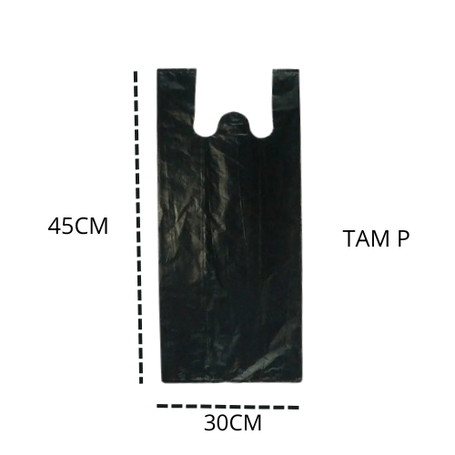 SACOLA PLASTICA RECICLADA PRETA ( P ) 30x45 FARDO C/ 5KGS