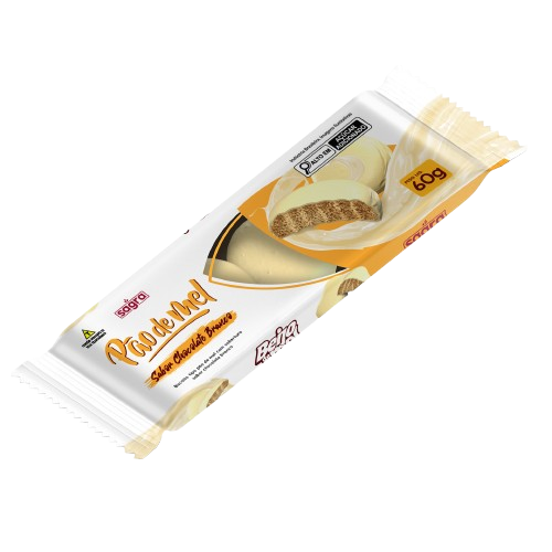 PAO DE MEL C/COBERTURA CHOC. BRANCO 60G SAGRA CX C/30