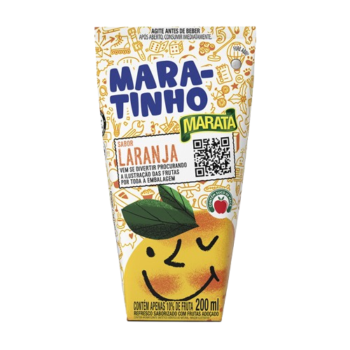 REFRESCO MARA-TINHO LARANJA CX C/12X200ML MARATA