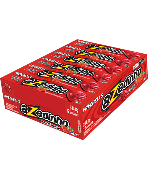 DROPS FREEGELLS AZEDINHO MORANGO 334,8G C/12 RICLAN CX C/36