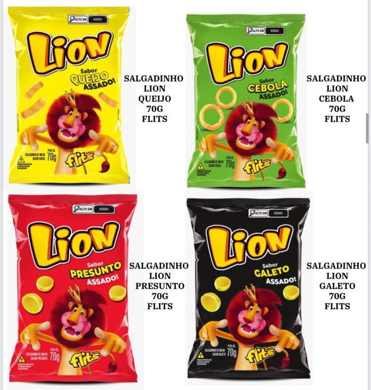 SALG MILHO SORTIDO 50X70GR LION FLITS