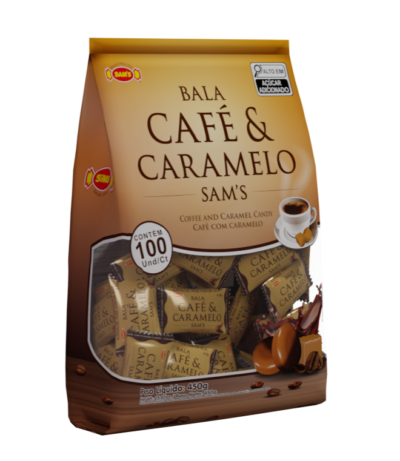 BALA CAFE E CARAMELO 450G SAMS CX C/20
