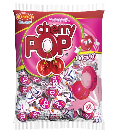 PIRULITO CHERRY POP CEREJA 700G SAMS CX C/24