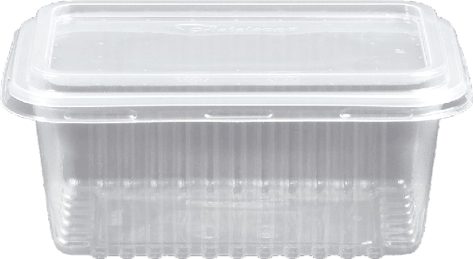 KIT PP POTE/TAMPA RETANGULAR 500ML TRANSPARENTE CX C/6PCTx25UND CRISTALCOPO