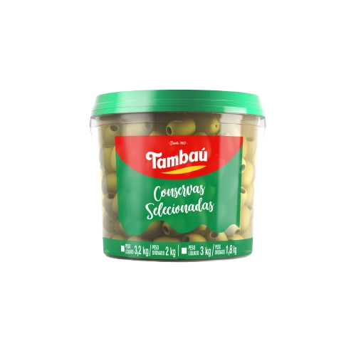 AZEITONA VERDE S/ CAROCO BALDE 1,8KG TAMBAU CX C/2