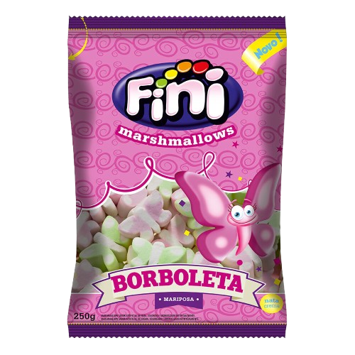 MARSHMALLOW BORBOLETA 250G FINI CX C/12