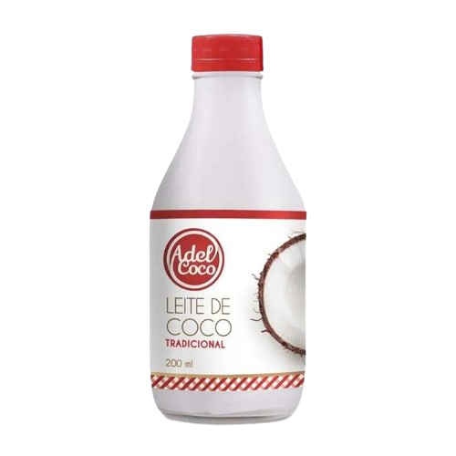 LEITE DE COCO VIDRO 200ML ADEL COCO CX C/24