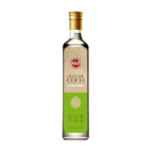 OLEO DE COCO EXTRA VIRGEM GARRAFA 500ML ADEL COCO CX C/12