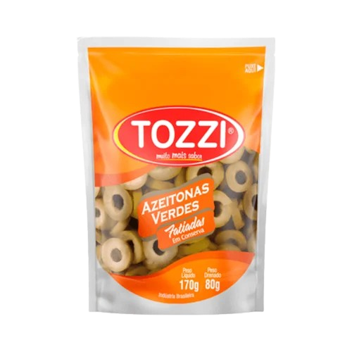 AZEITONA VERDE FATIADA 80G TOZZI CX C/24