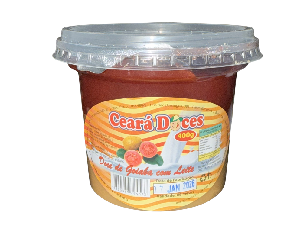 DOCE POTE CREMOSO LEITE C/ GOIABA 400G CEARA DOCES CX C/18