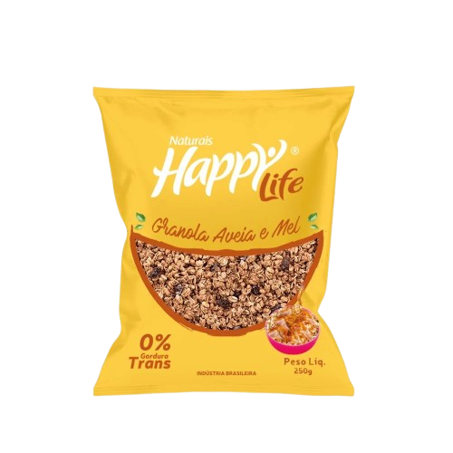 GRANOLA AVEIA E MEL 250G HAPPY LIFE CX C/12 JUNCO