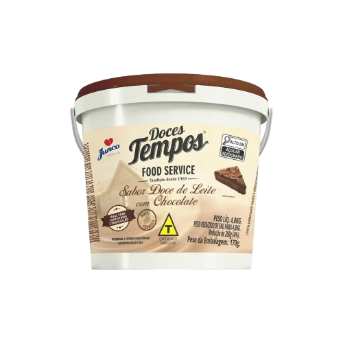 DOCE DE LEITE C/CHOCOLATE BALDE 4,8KG DOCES TEMPOS CX C/6 JUNCO