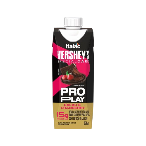 BEB. PRO PLAY 15G PROTEINA CAFE E CRANBERRY HERSHEYS 250ML ITALAC CX C/12