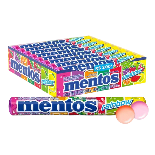 BALA MAST. STICK RAINBOW DP C/16UNx37,5G MENTOS CX C/12