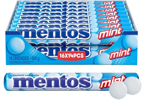 BALA MAST. STICK MINT DP C/16UNx37,5G MENTOS CX C/12