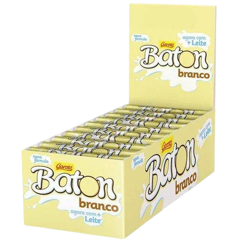 CHOC. BATON GAROTO CHOC. BRANCO DP 30X16G