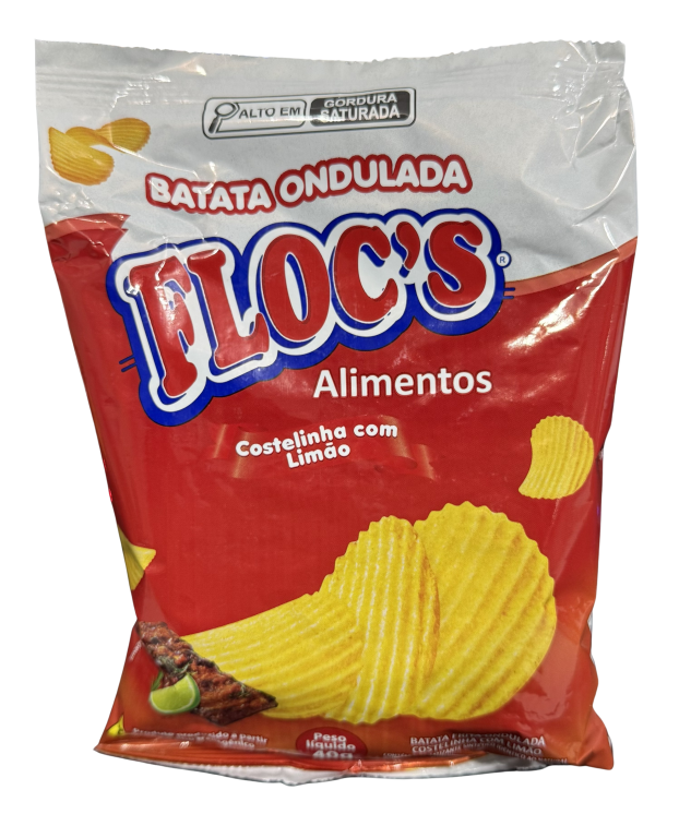 BATATA FRITA ONDULADA COSTELINHA C/ LIMAO 40Gx20UN FLOCS