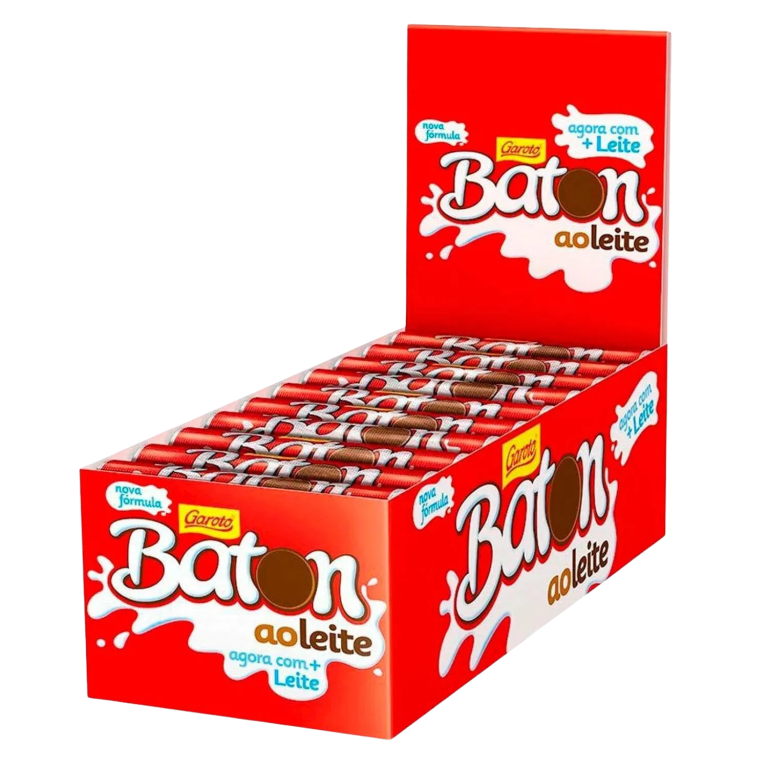 CHOC. BATON GAROTO CHOC. AO LEITE DP 30X16G