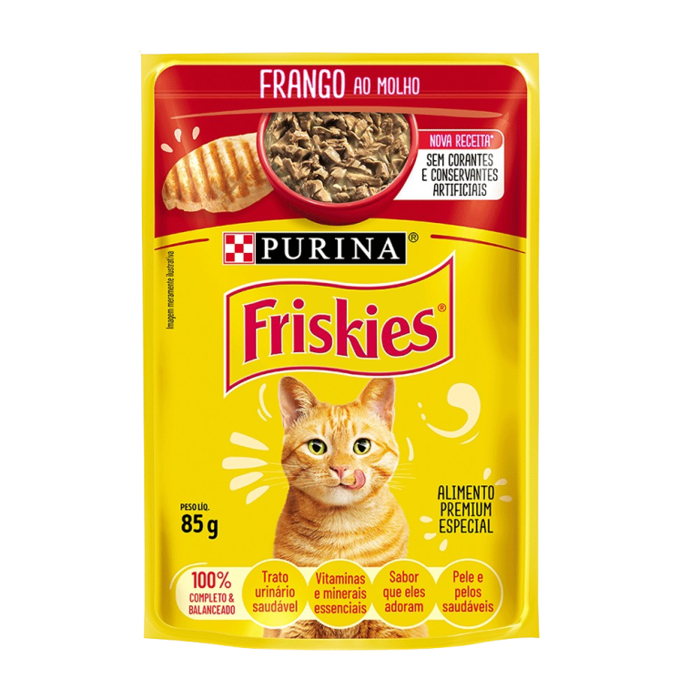 SACHE PURINA FRANGO AO MOLHO 15UNx85G FRISKIES