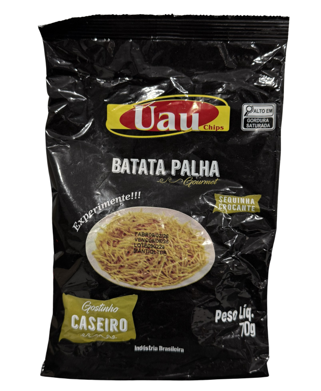 BATATA PALHA GOURMET 70G UAU CHIPS FD C/100