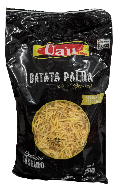 BATATA PALHA GOURMET 250G UAU CHIPS FD C/60